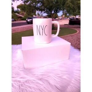 Rae Dunn NYC coffee cup White with black inside